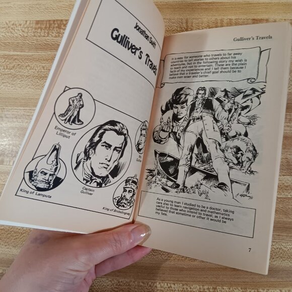 Gulliver's Travels Swift 1984 B&W Pocket Classics Comic Paperback Vintage 80s - Picture 5 of 6